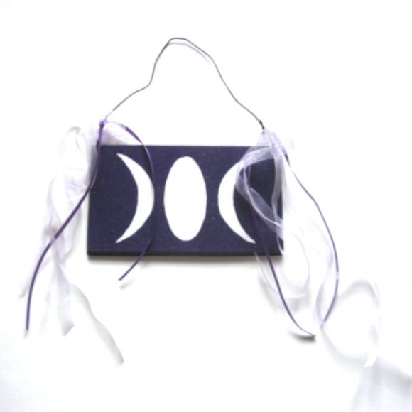 Handcrafted Other - Triple Moon Goddess Wall Door Accent